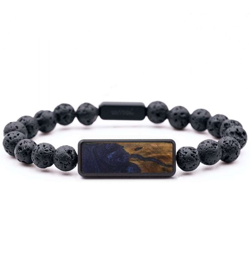 Lava Bead Wood Bracelet - Randolph (Blue, 732238)