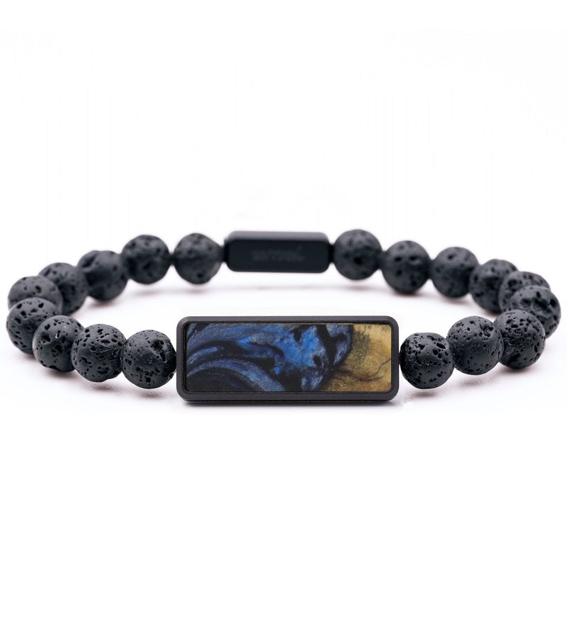 Lava Bead Wood Bracelet - Ariel (Blue, 732252)