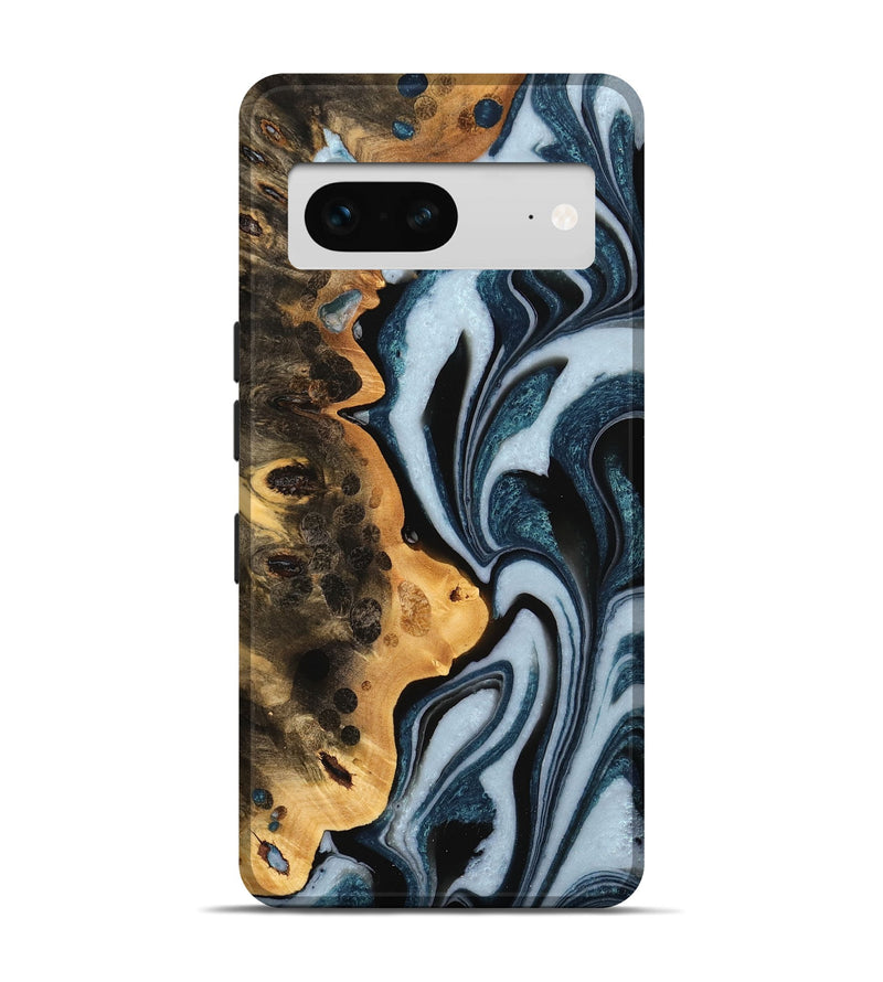 Pixel 7 Wood Live Edge Phone Case - Aryan (Black & White, 732328)