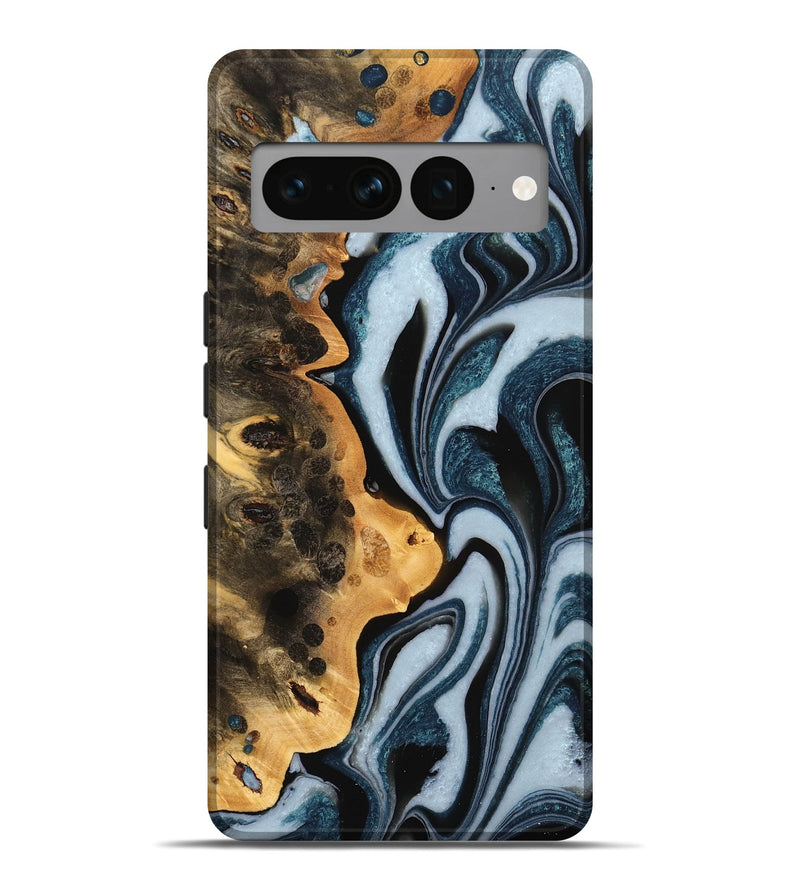 Pixel 7 Pro Wood Live Edge Phone Case - Aryan (Black & White, 732328)