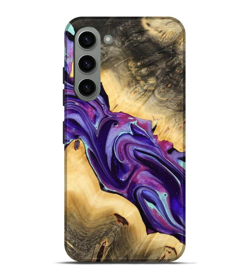 Galaxy S23 Plus Wood Live Edge Phone Case - Reggi (Purple, 732331)