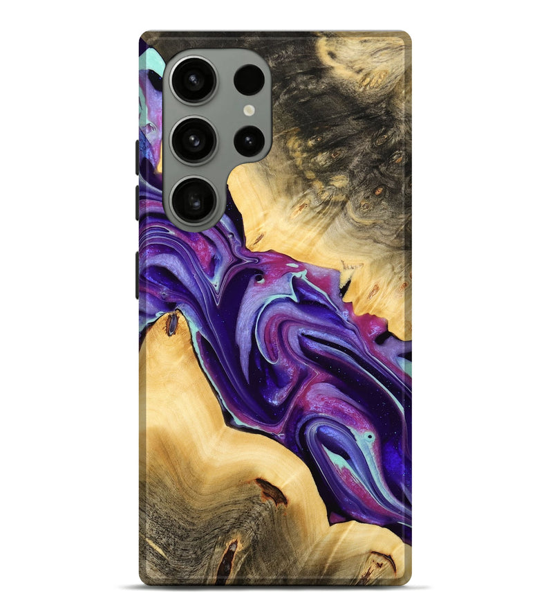 Galaxy S23 Ultra Wood Live Edge Phone Case - Reggi (Purple, 732331)