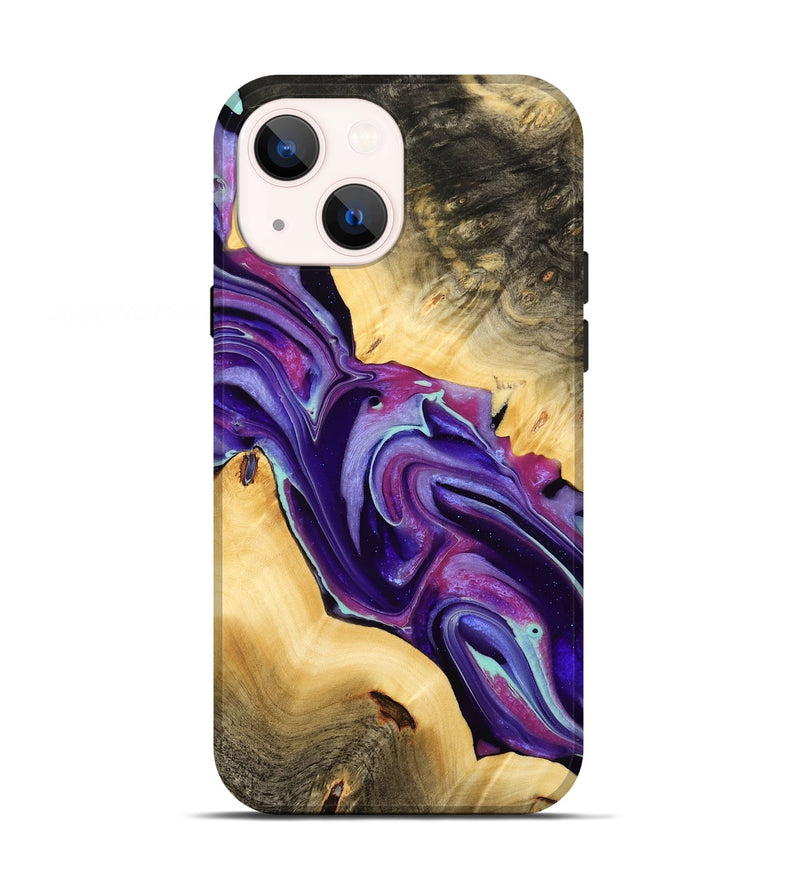 iPhone 13 Wood Live Edge Phone Case - Reggi (Purple, 732331)