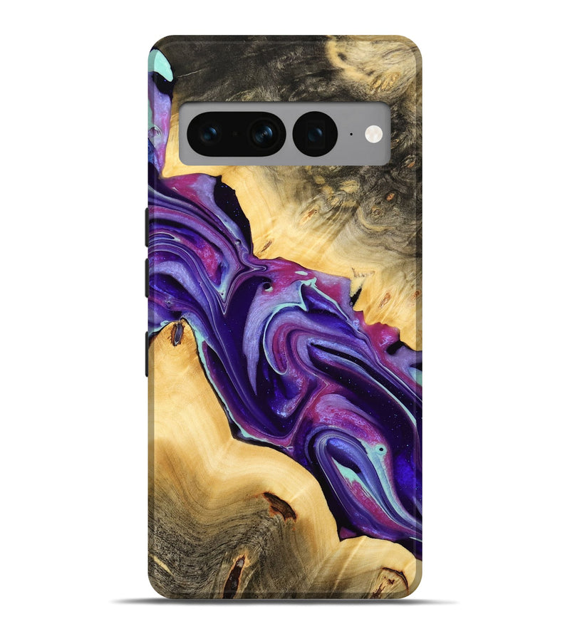 Pixel 7 Pro Wood Live Edge Phone Case - Reggi (Purple, 732331)