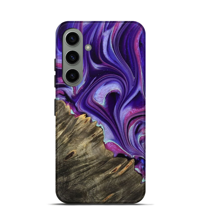 Galaxy S24 Wood Live Edge Phone Case - Yogi (Purple, 732334)