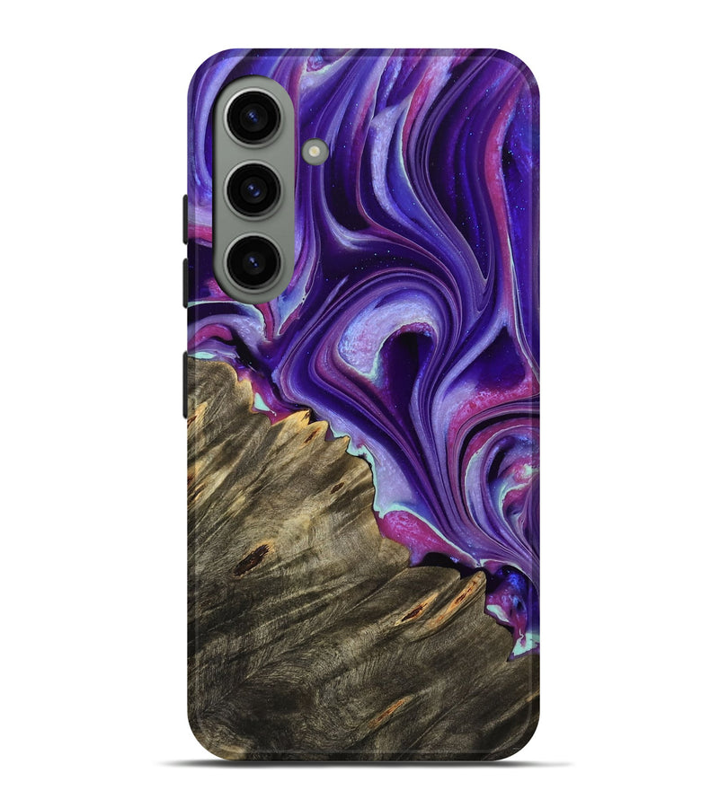 Galaxy S24 Plus Wood Live Edge Phone Case - Yogi (Purple, 732334)