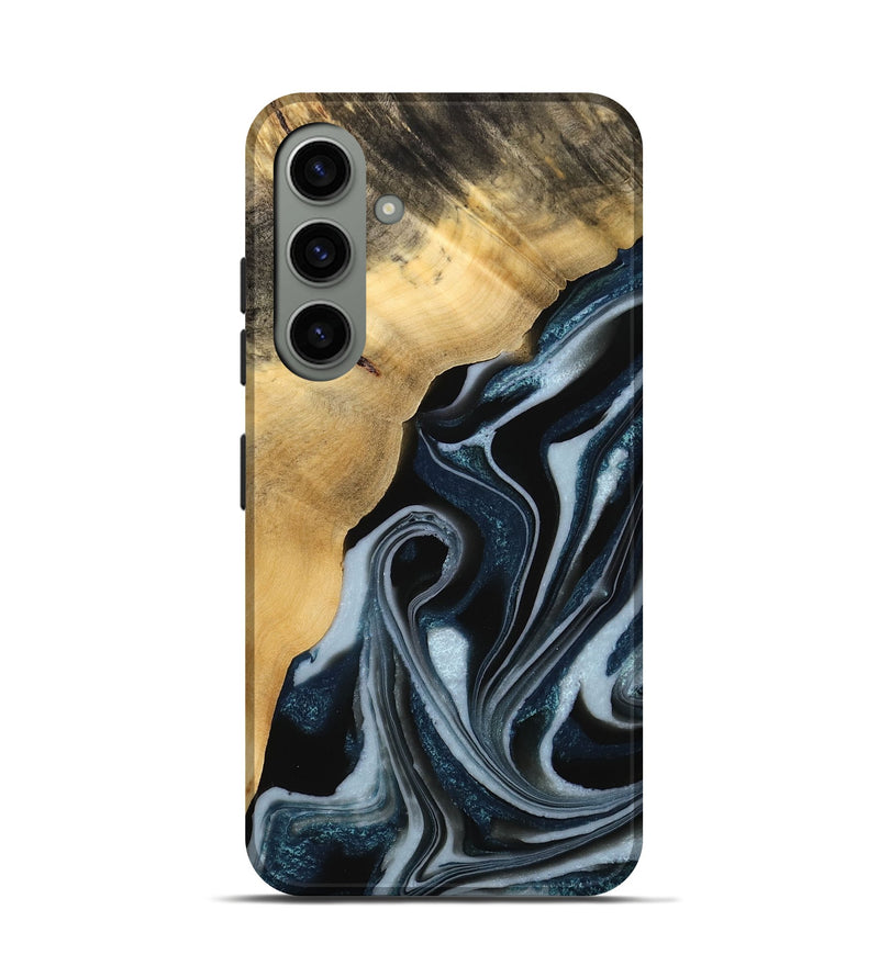 Galaxy S24 Wood Live Edge Phone Case - Pierce (Black & White, 732338)