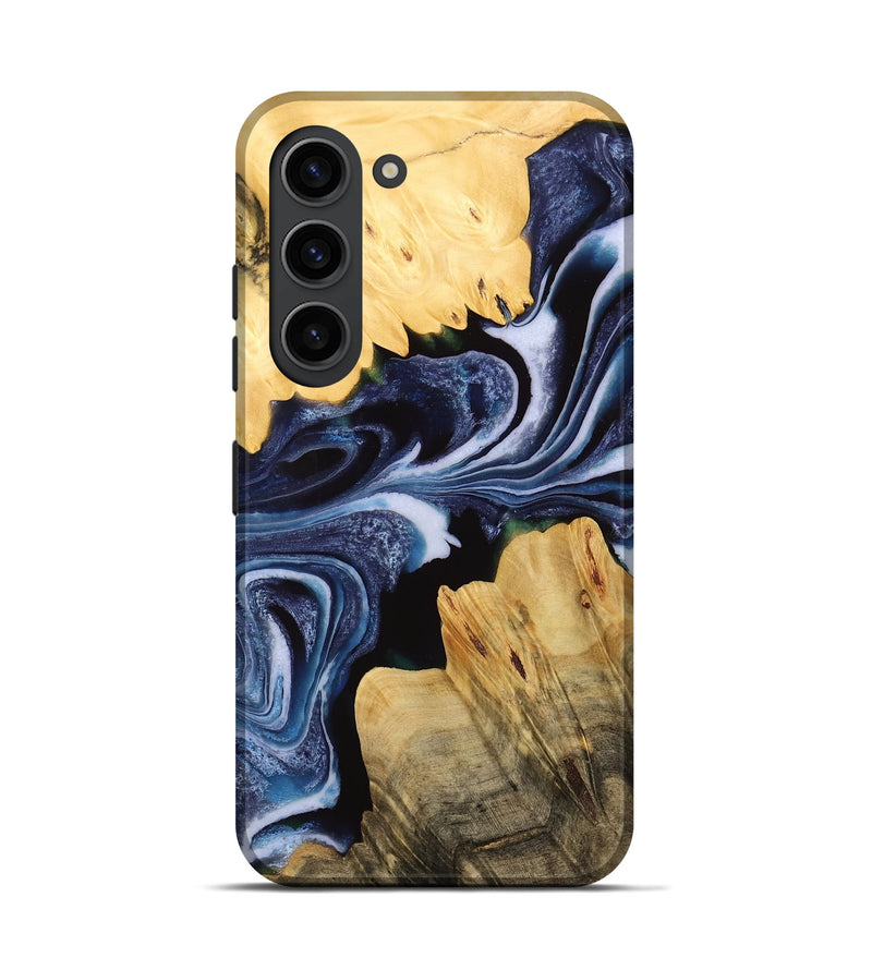 Galaxy S23 Wood Live Edge Phone Case - Alane (Blue, 732346)