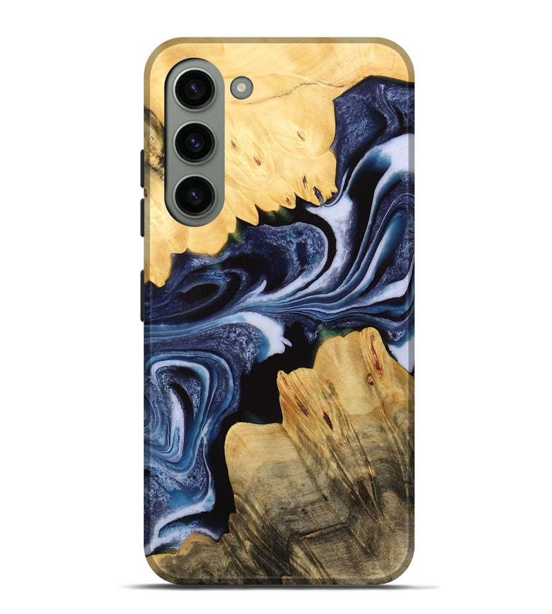 Galaxy S23 Plus Wood Live Edge Phone Case - Alane (Blue, 732346)