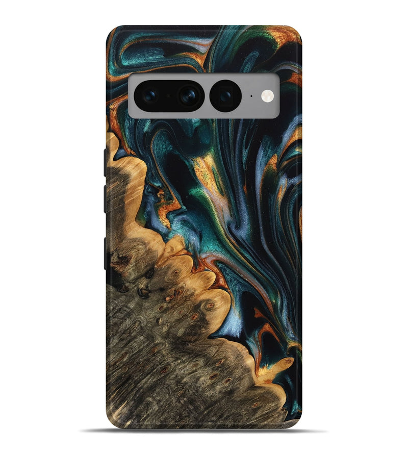 Pixel 7 Pro Wood Live Edge Phone Case - Loretto (Green, 732353)