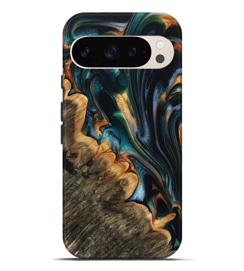 Pixel 9 Pro XL Wood Live Edge Phone Case - Loretto (Green, 732353)