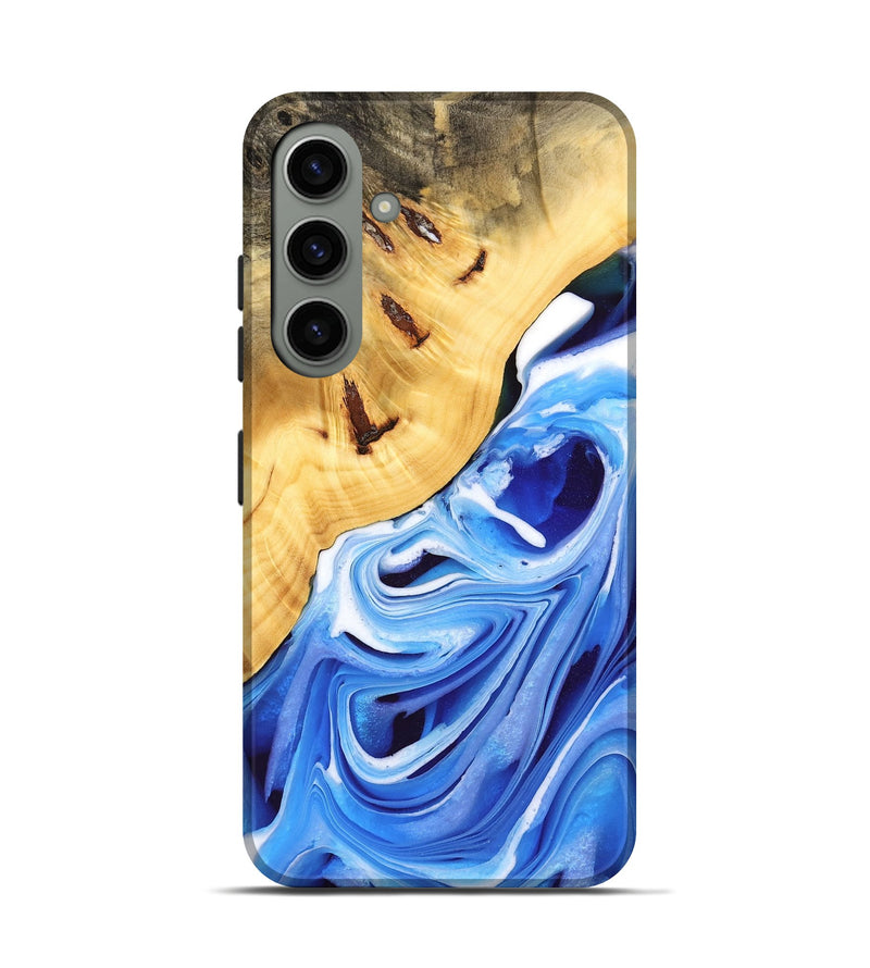 Galaxy S24 Wood Live Edge Phone Case - Cacilie (Blue, 732358)