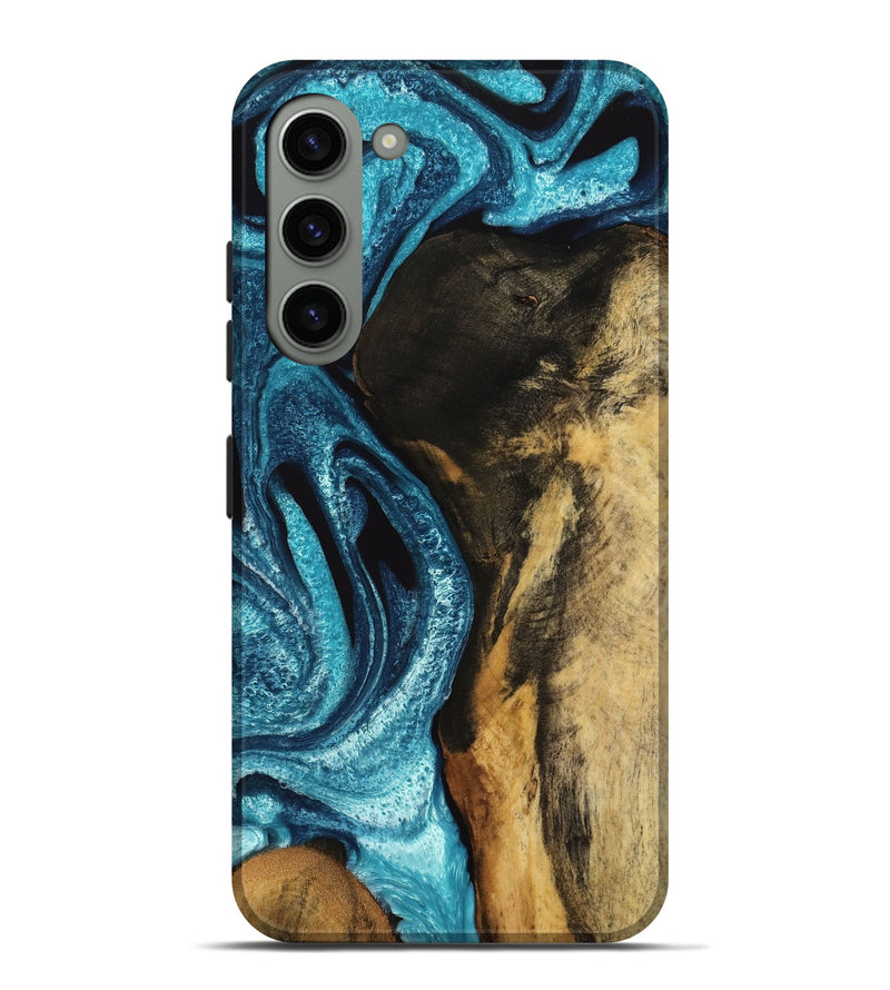 Galaxy S23 Plus Wood Live Edge Phone Case - Myles (Blue, 732359)