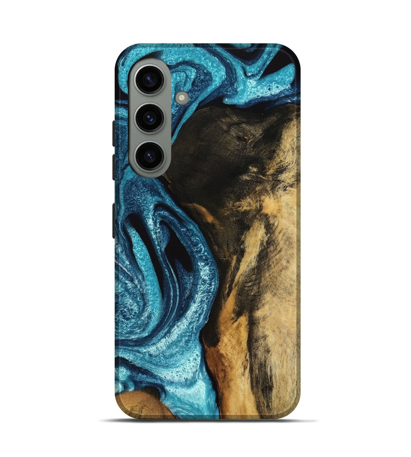 Galaxy S24 Wood Live Edge Phone Case - Myles (Blue, 732359)