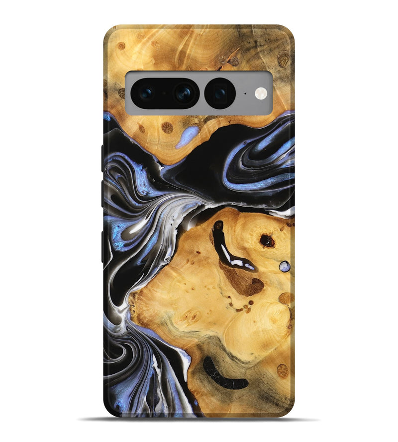 Pixel 7 Pro Wood Live Edge Phone Case - Ambur (Black & White, 732364)