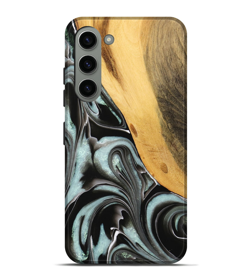 Galaxy S23 Plus Wood Live Edge Phone Case - Sallee (Black & White, 732366)