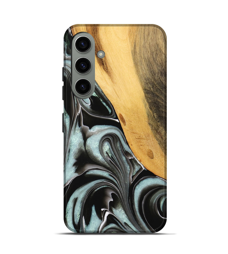 Galaxy S24 Wood Live Edge Phone Case - Sallee (Black & White, 732366)