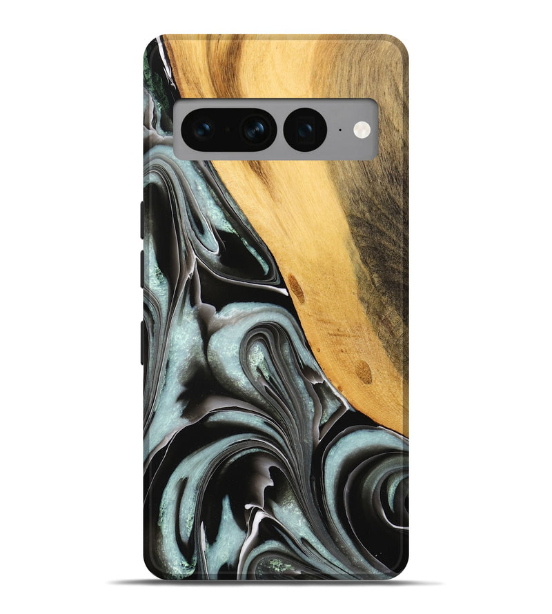 Pixel 7 Pro Wood Live Edge Phone Case - Sallee (Black & White, 732366)