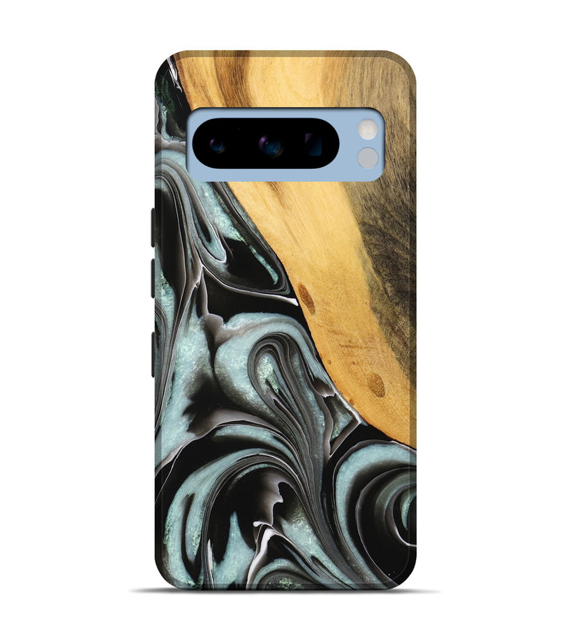 Pixel 8 Pro Wood Live Edge Phone Case - Sallee (Black & White, 732366)