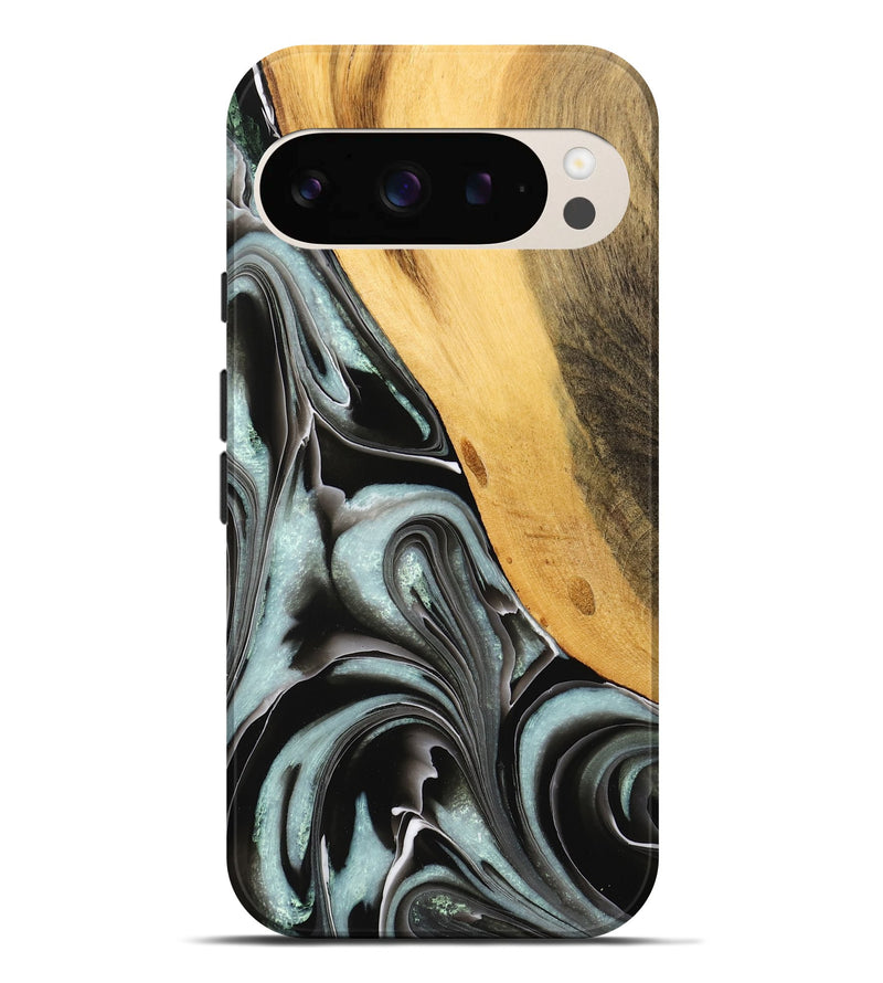 Pixel 9 Pro XL Wood Live Edge Phone Case - Sallee (Black & White, 732366)