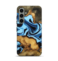 Galaxy S24 Wood Live Edge Phone Case - Dhawal (Blue, 732374)