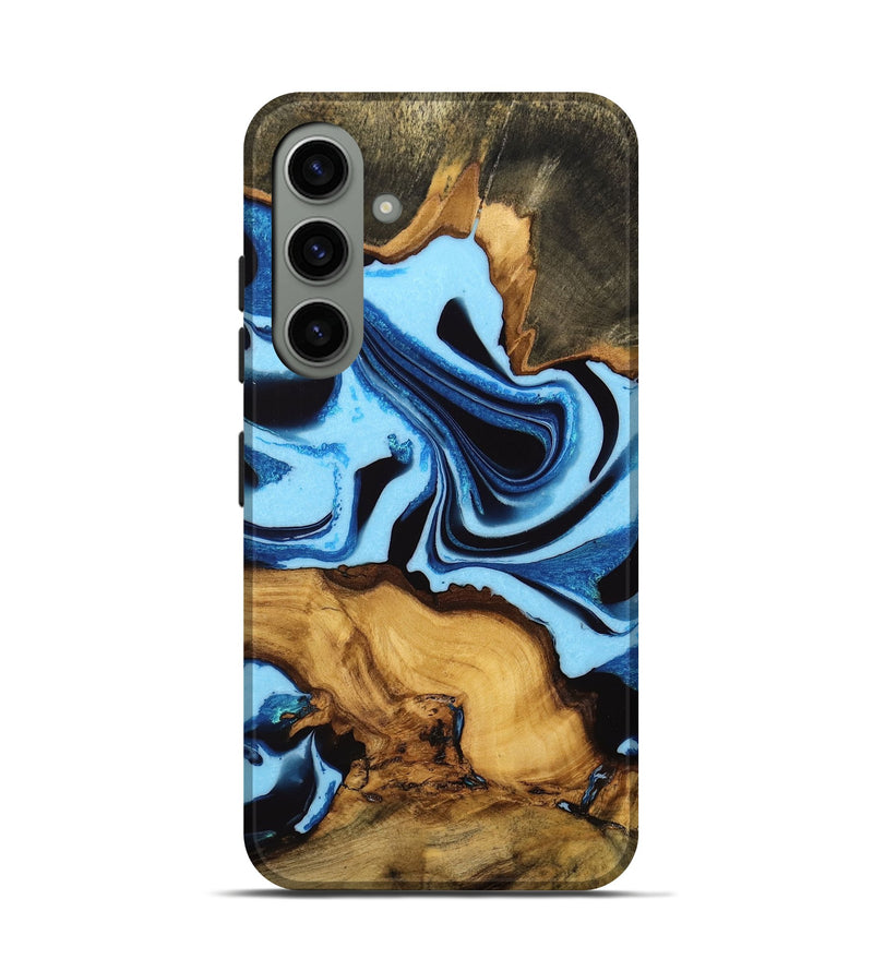 Galaxy S24 Wood Live Edge Phone Case - Dhawal (Blue, 732374)