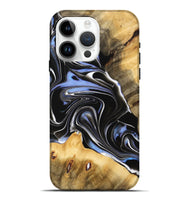 iPhone 15 Pro Max Wood Live Edge Phone Case - Elna (Black & White, 732375)