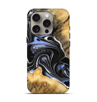 iPhone 16 Pro Wood Live Edge Phone Case - Elna (Black & White, 732375)