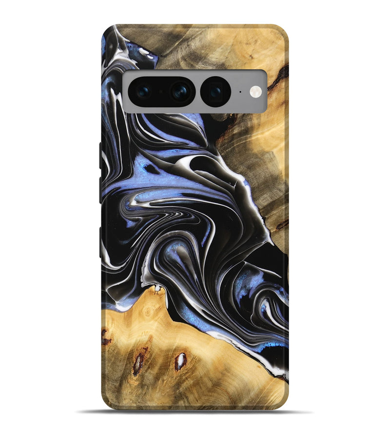 Pixel 7 Pro Wood Live Edge Phone Case - Elna (Black & White, 732375)