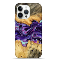 iPhone 15 Pro Max Wood Live Edge Phone Case - Lezlie (Purple, 732377)