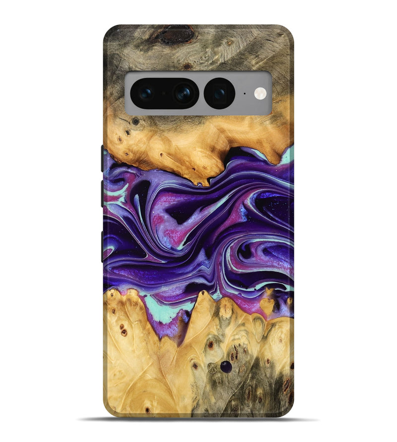 Pixel 7 Pro Wood Live Edge Phone Case - Lezlie (Purple, 732377)