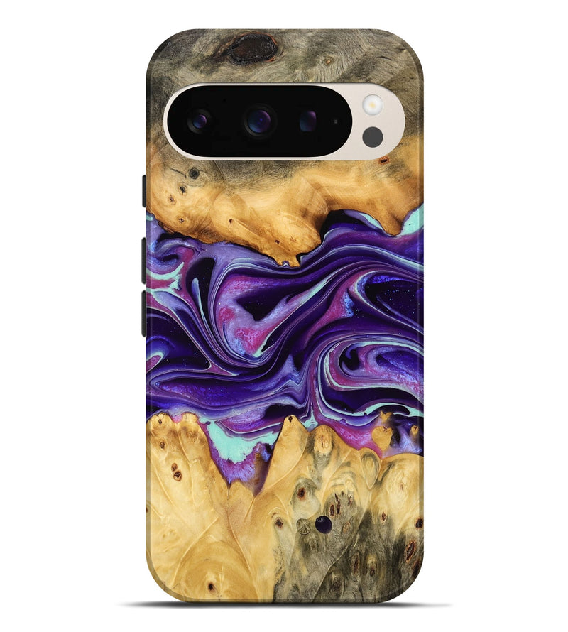 Pixel 9 Pro XL Wood Live Edge Phone Case - Lezlie (Purple, 732377)