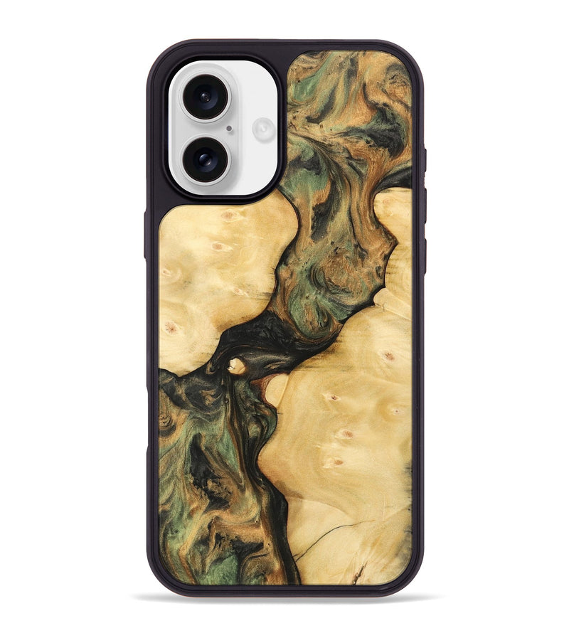 iPhone 16 Plus Wood Phone Case - Jaylin (Green, 732383)