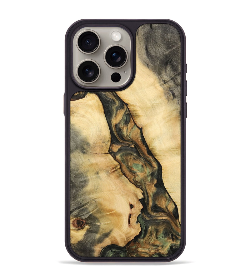 iPhone 15 Pro Max Wood Phone Case - Nikita (Green, 732384)