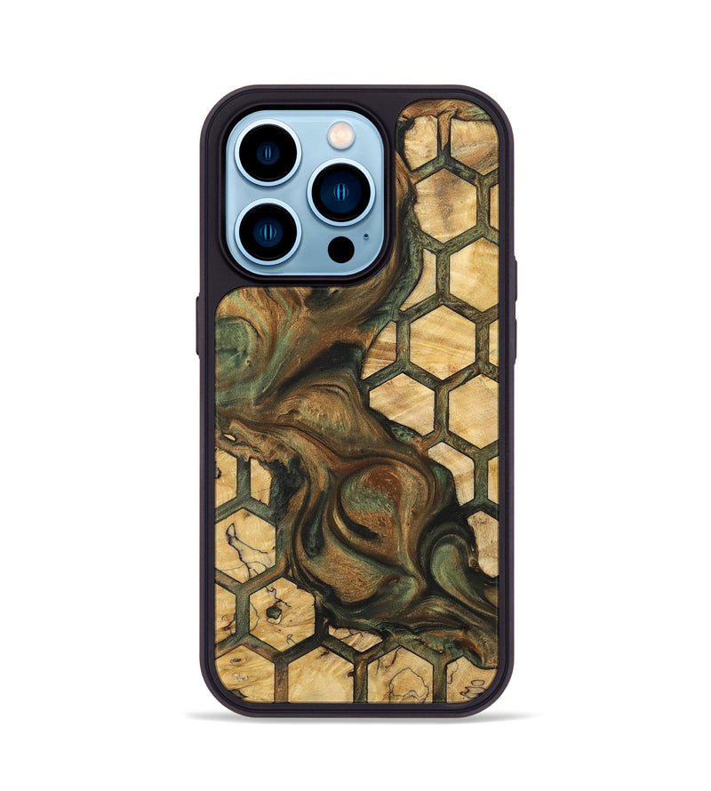 iPhone 14 Pro Wood Phone Case - Tabbie (Pattern, 732390)