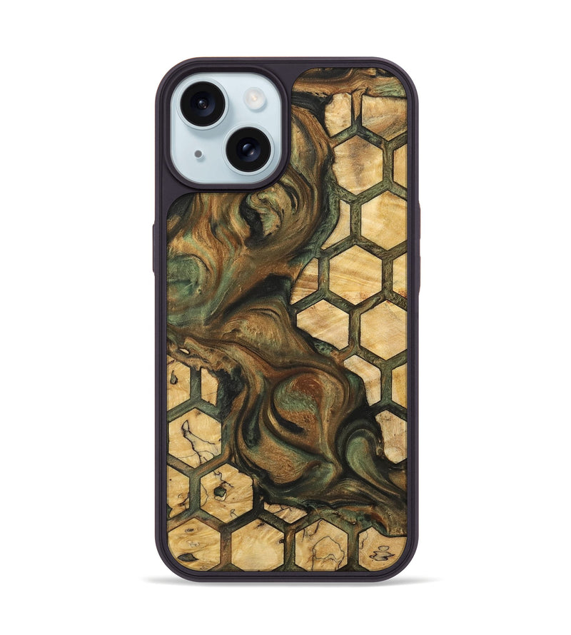 iPhone 15 Wood Phone Case - Tabbie (Pattern, 732390)