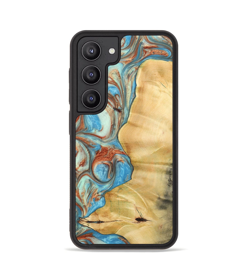 Galaxy S23 Wood Phone Case - Nedra (Teal & Gold, 732392)