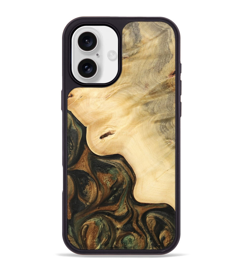 iPhone 16 Plus Wood Phone Case - Camryn (Green, 732395)