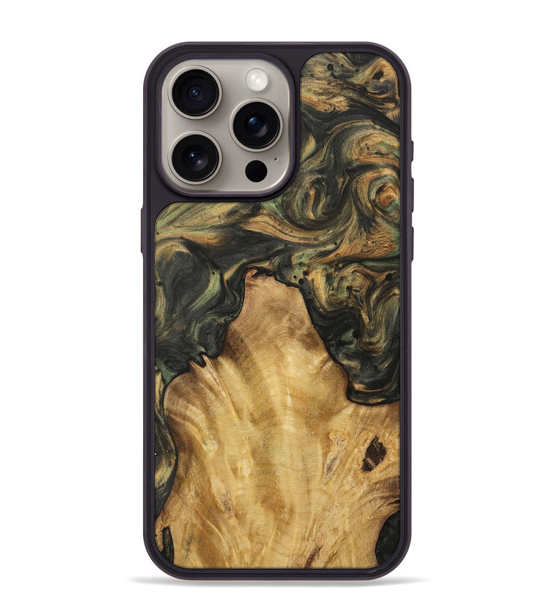 iPhone 15 Pro Max Wood Phone Case - Farrell (Green, 732396)