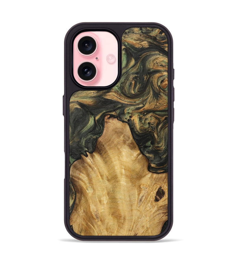 iPhone 16 Wood Phone Case - Farrell (Green, 732396)