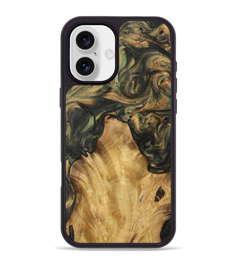 iPhone 16 Plus Wood Phone Case - Farrell (Green, 732396)