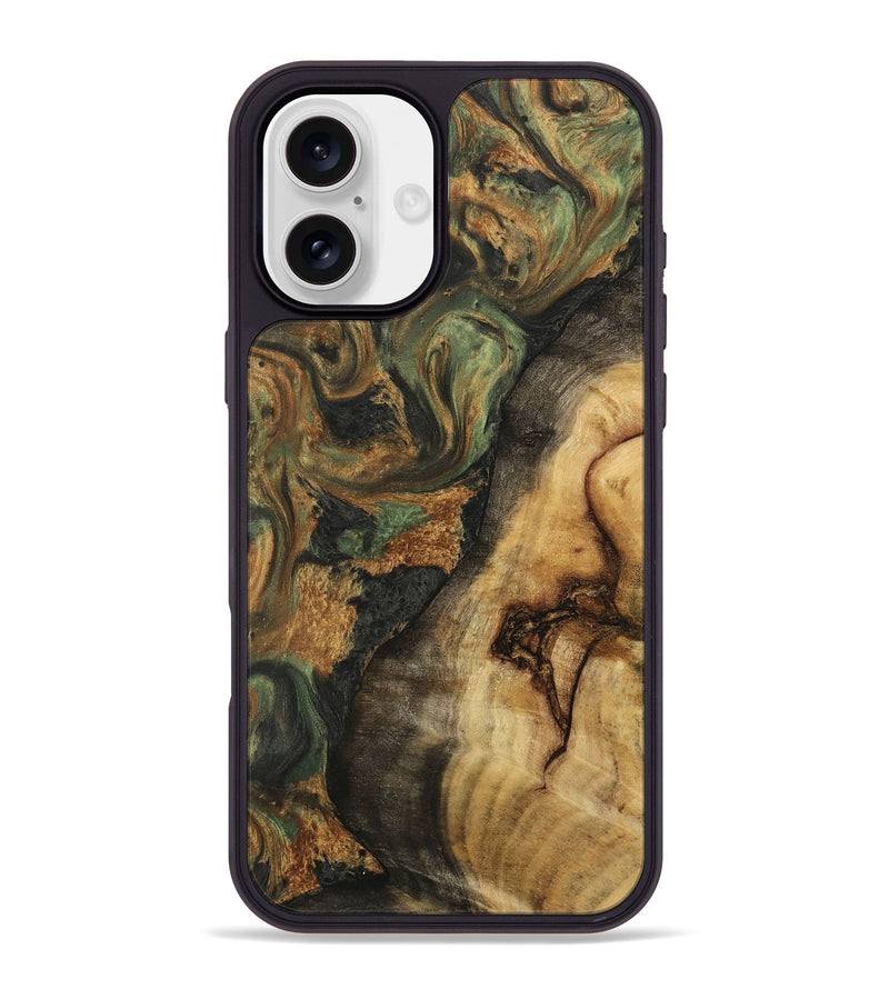 iPhone 16 Plus Wood Phone Case - Shelva (Green, 732397)