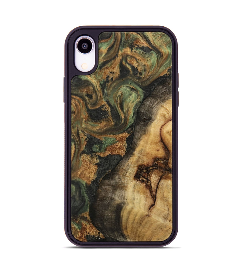 iPhone Xr Wood Phone Case - Shelva (Green, 732397)