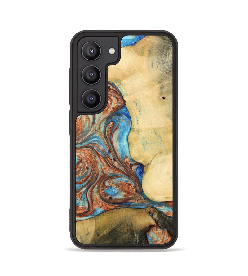 Galaxy S23 Wood Phone Case - Julina (Teal & Gold, 732415)