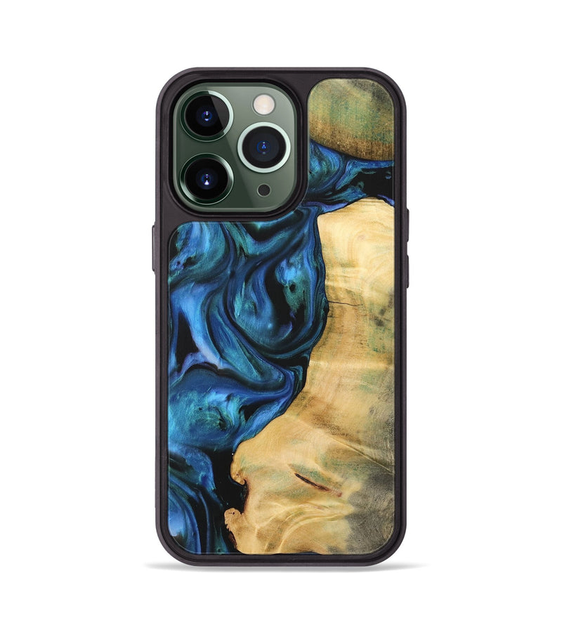 iPhone 13 Pro Wood Phone Case - Maroun (Blue, 732424)