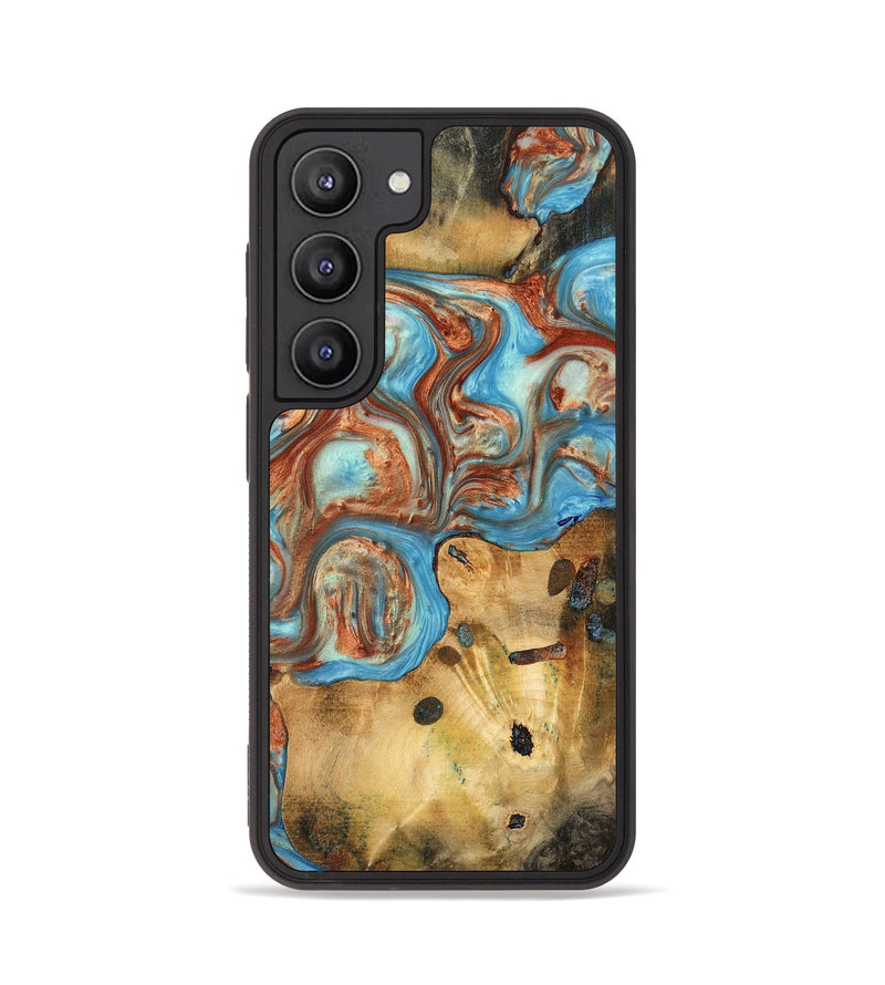 Galaxy S23 Wood Phone Case - Viktor (Teal & Gold, 732439)