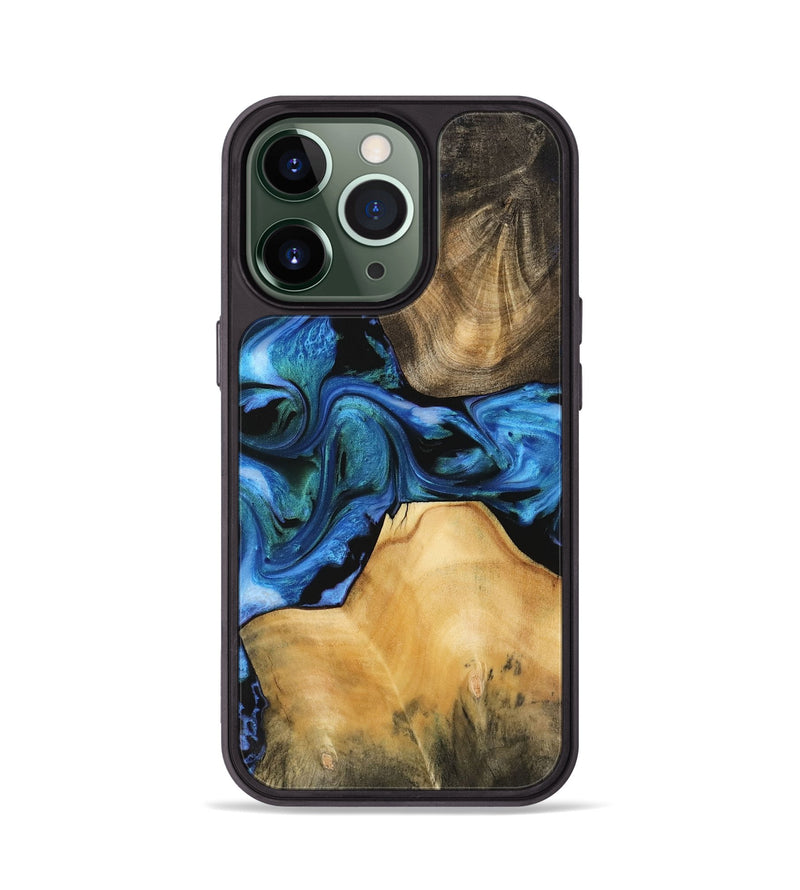 iPhone 13 Pro Wood Phone Case - Austine (Blue, 732447)