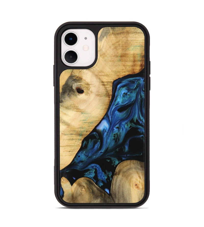 iPhone 11 Wood Phone Case - Missagh (Blue, 732462)