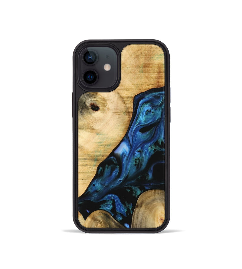 iPhone 12 mini Wood Phone Case - Missagh (Blue, 732462)