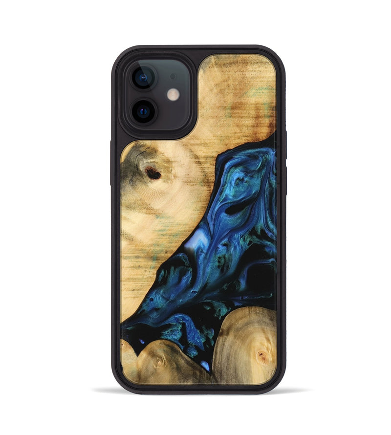 iPhone 12 Wood Phone Case - Missagh (Blue, 732462)